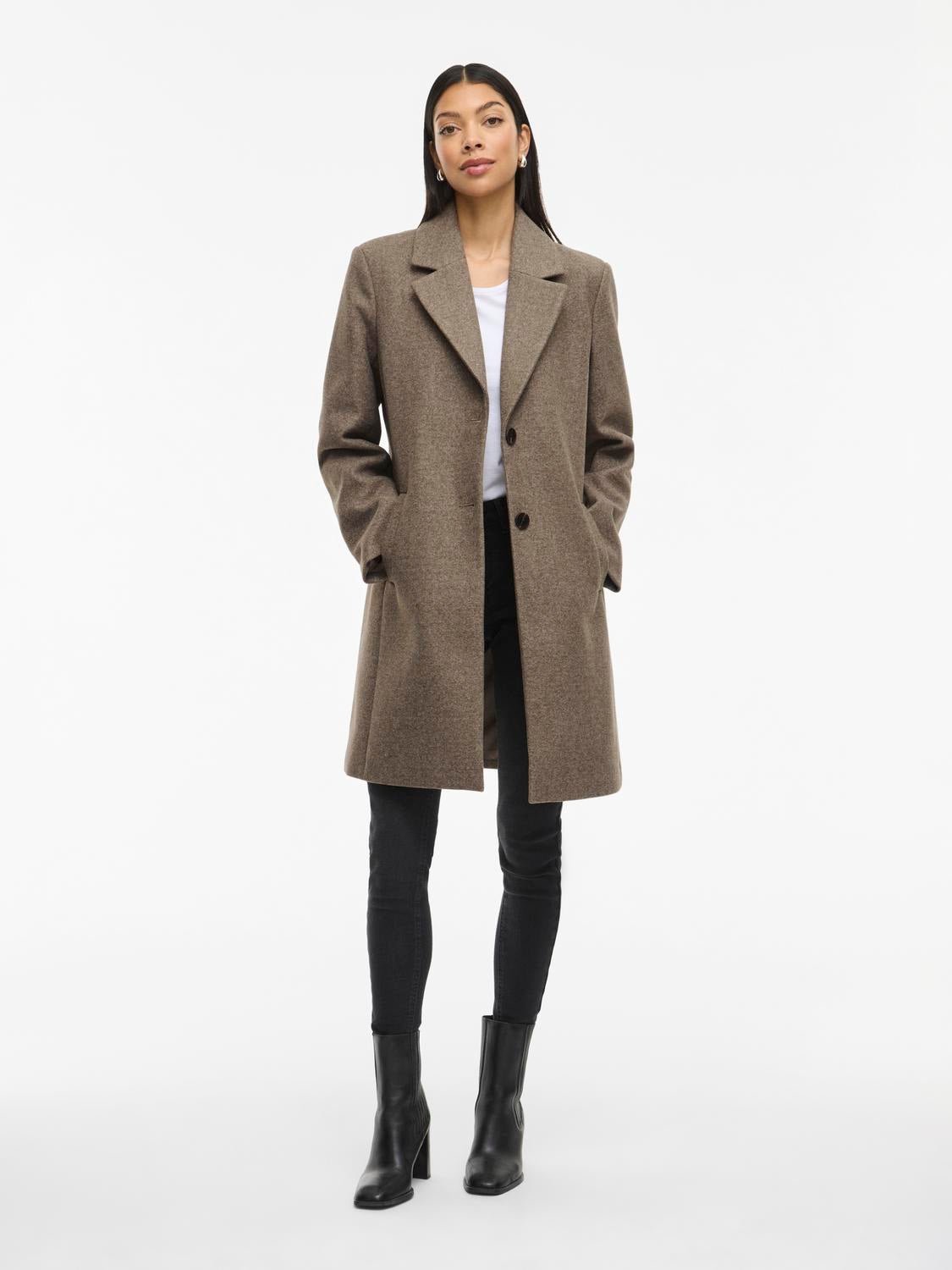 VICLAUDIA Coat - Falcon - VERO MODA & VILA Bergvik